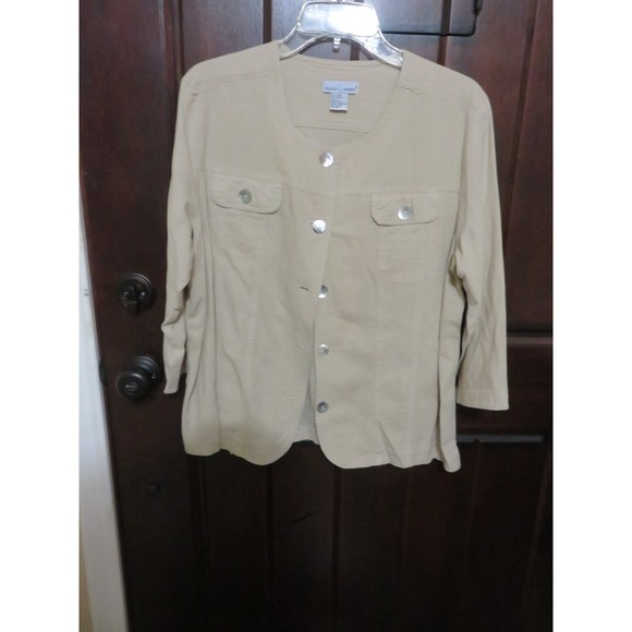 HILLIARD AND HANSON TAN 3/4 LENGTH SLEEVES SHIRT SIZE L - Picture 1 of 3